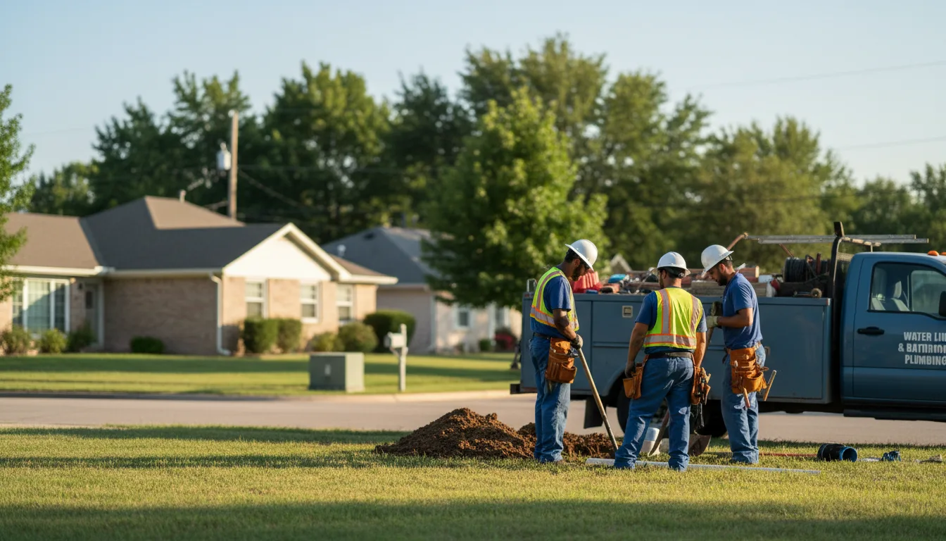 Residential water line and bathroom plumbing service in Clifton, TN